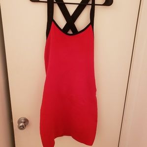 Red mini dress